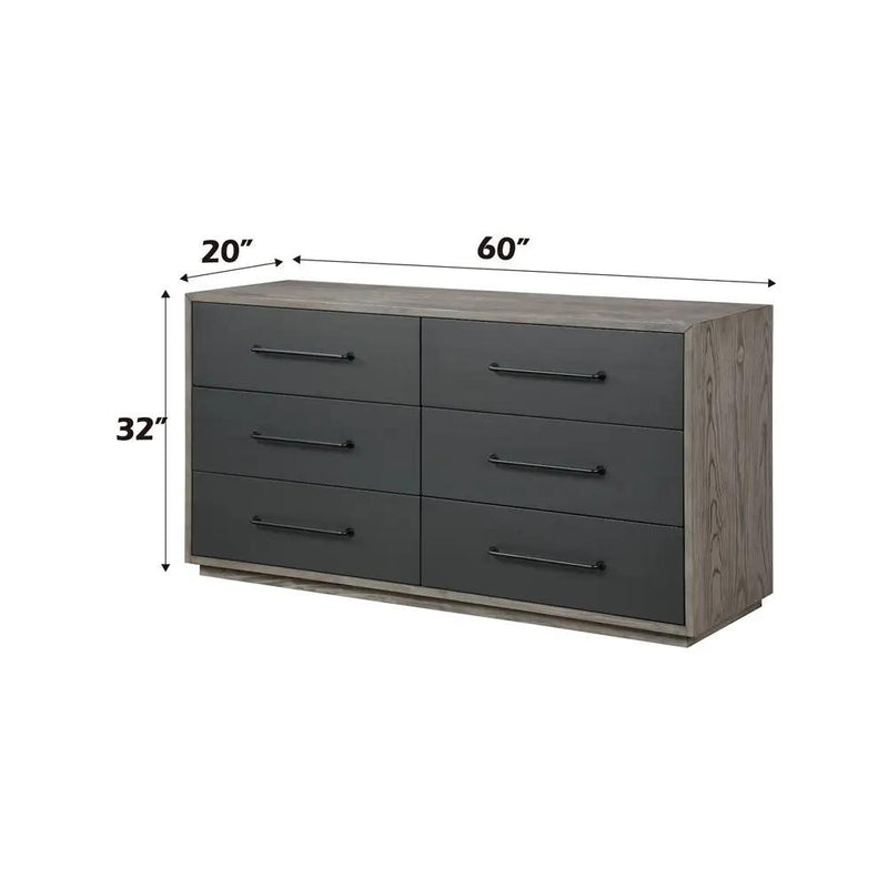 Estevon - Dresser - Gray Oak by Unique Piece Furniture