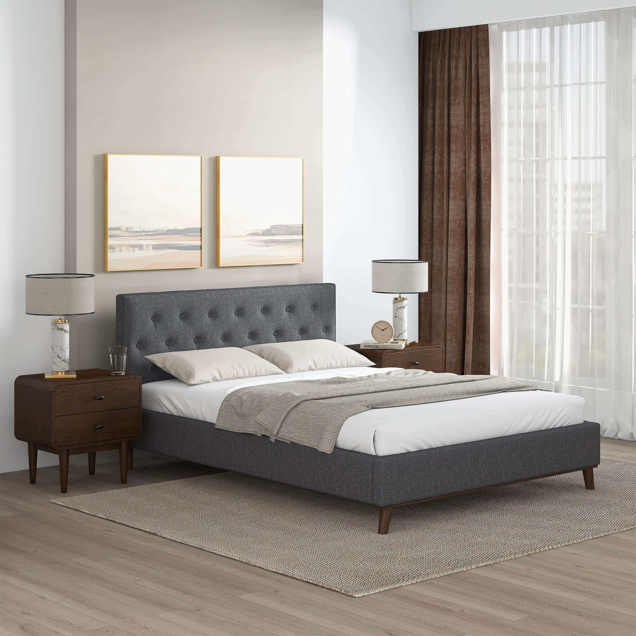 Graceville - Elegant Design Platform Bed by HouseOfZazla