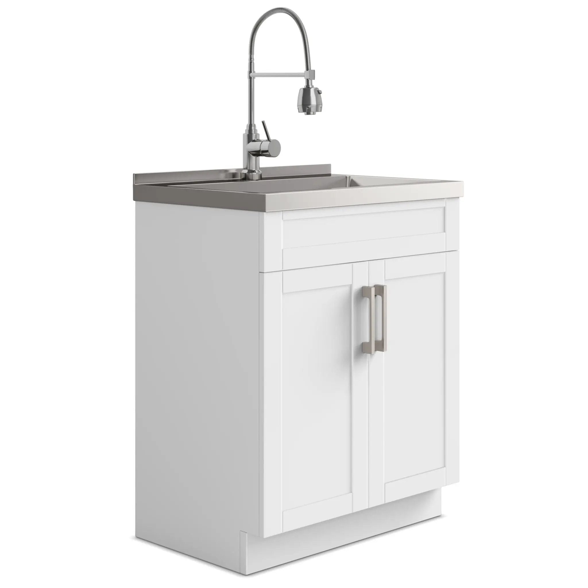 Hennessy - Deluxe Laundry Cabinet With Faucet And Stainless Steel Sink by HouseOfZazla