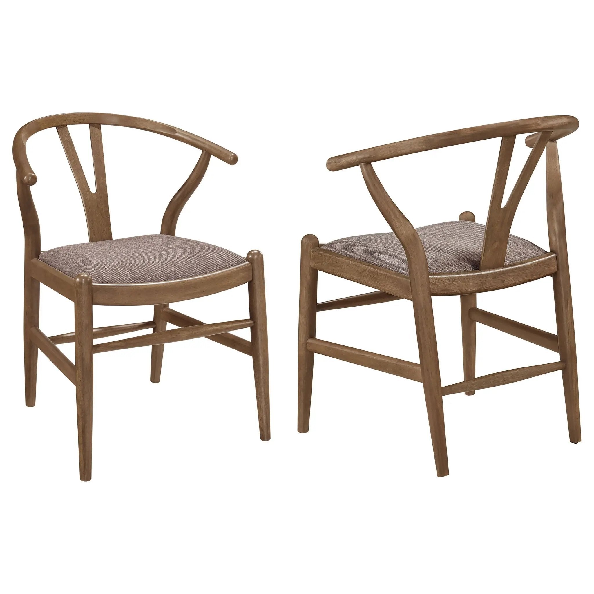 Dinah Wood Wishbone Dining Side Chair Walnut (Set of 2) by Unique Piece Furniture