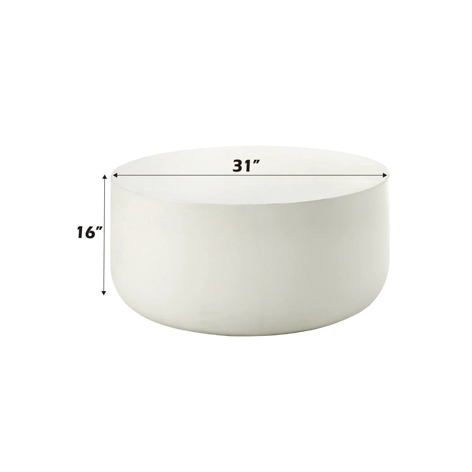 Dustan - Natural Coffee Table - White by Unique Piece Furniture