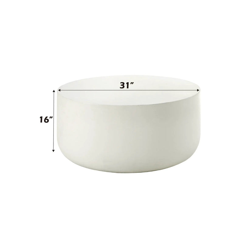 Dustan - Natural Coffee Table - White by Unique Piece Furniture