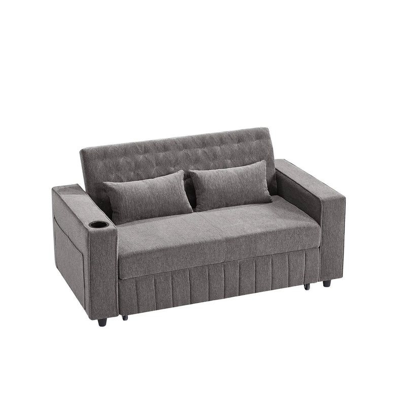 Pull-Out Sofa Bed Convertible Couch With Adjustable Backrest For Living Room by HouseOfZazla