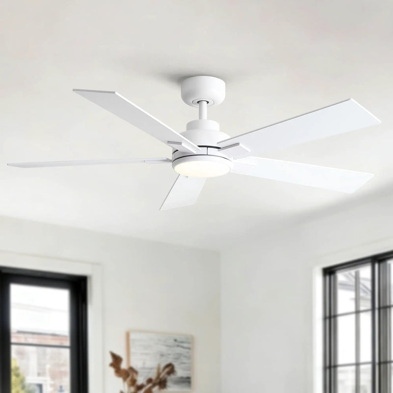 Reversible Motor Integrated LED Dimmable Ceiling Fan With Light by Unique Piece Furniture