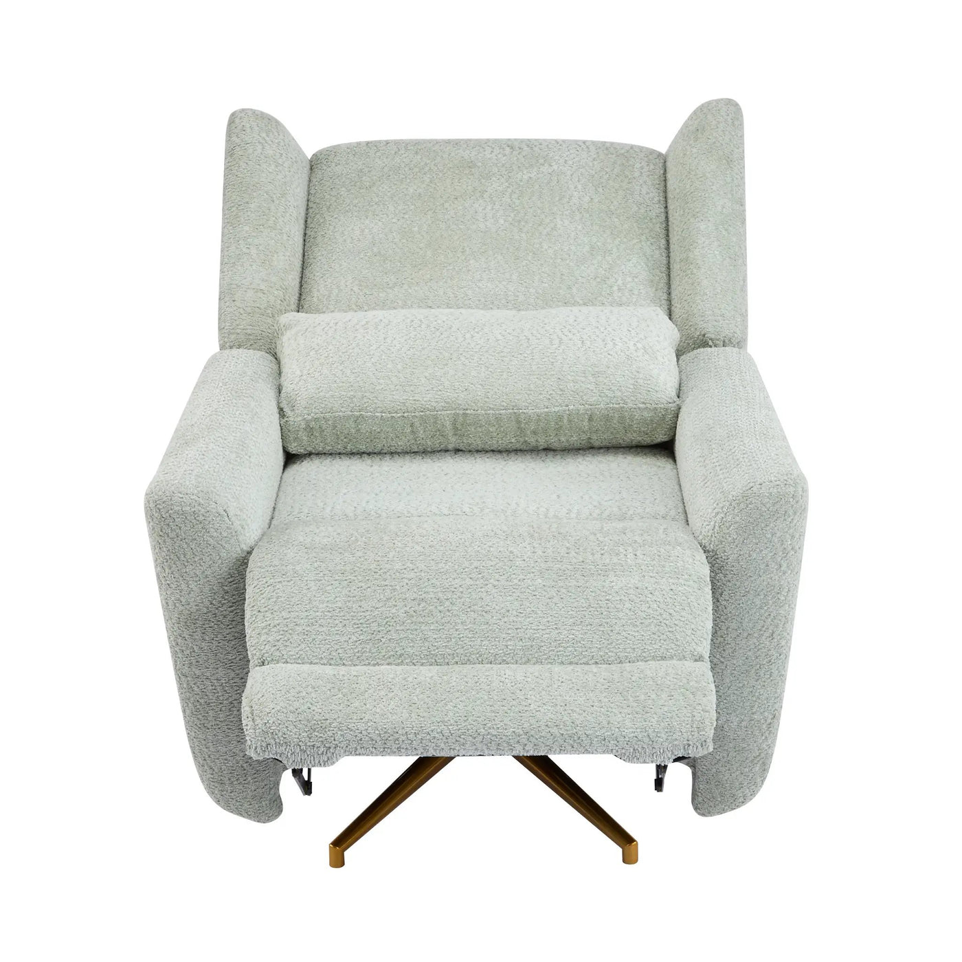 Power Recliner Chair Swivel with Boucle Upholstery and 360° Swivel by HouseOfZazla