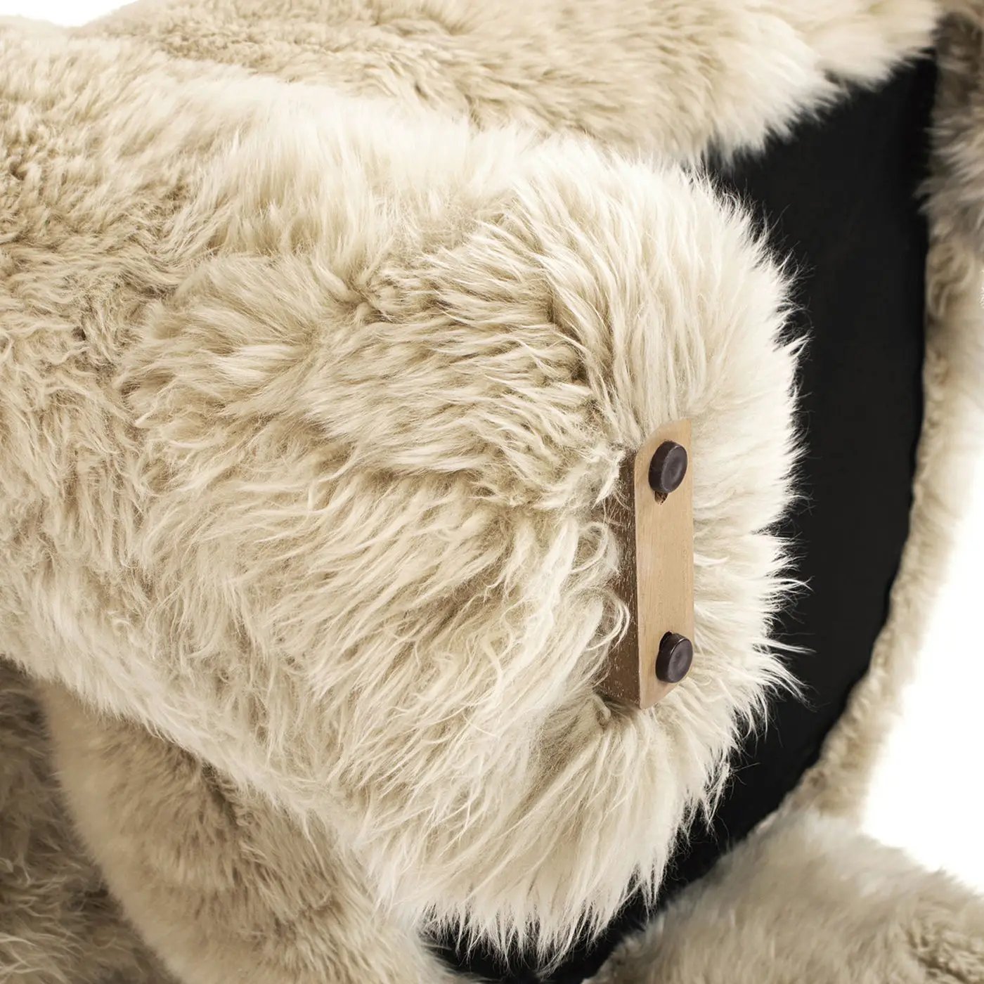 Avalon - Genuine Sheepskin Fur Split Barrel Back Accent Chair - Natural Blonde by HouseOfZazla