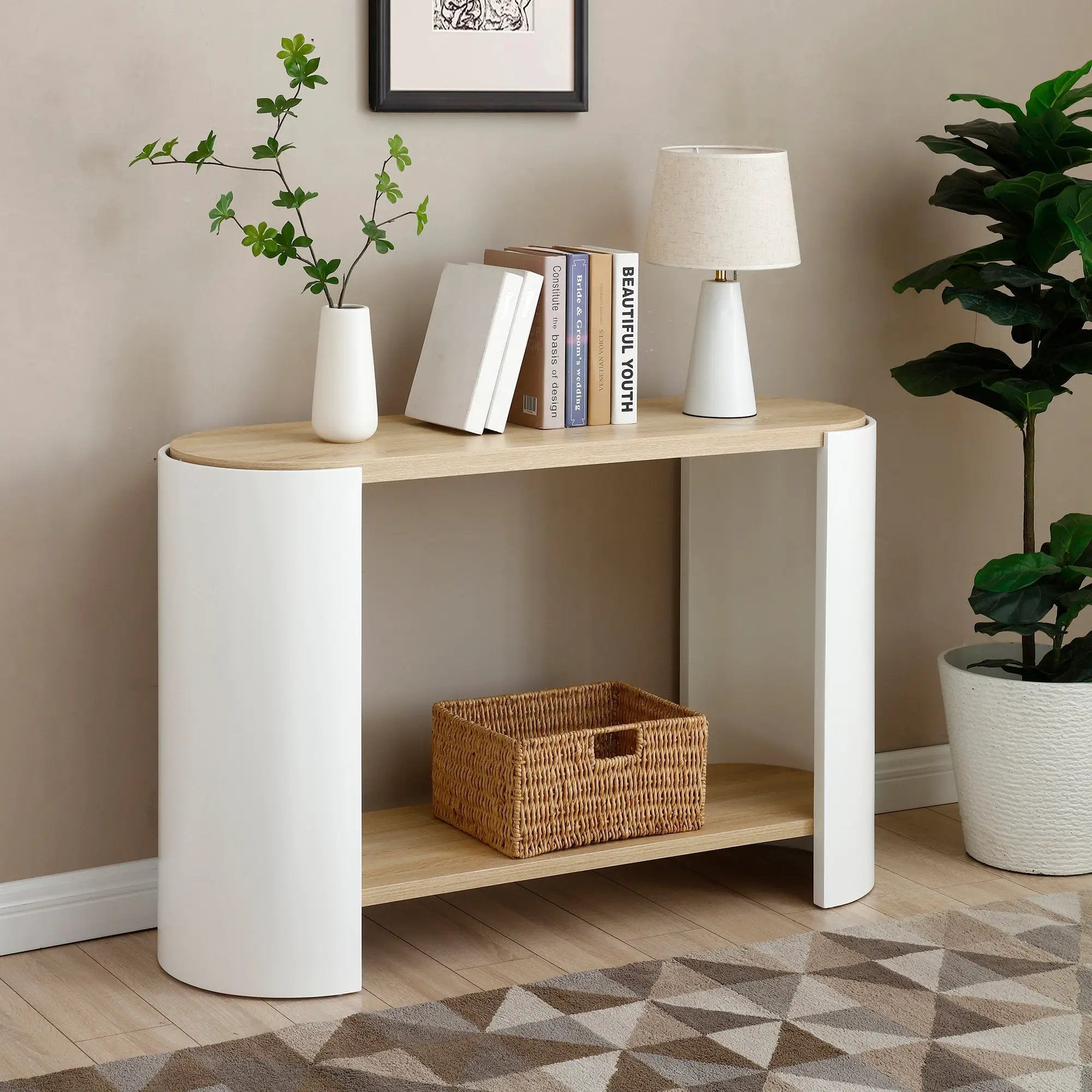 End Table with 2-Layer Storage Shelves by HouseOfZazla