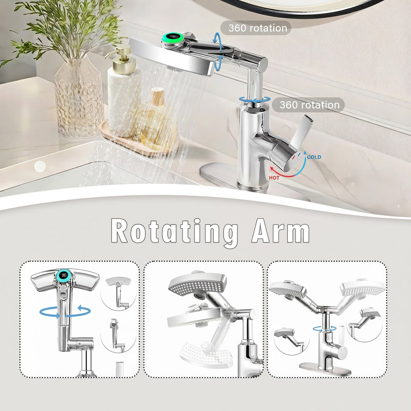 LED Temperature Display Bathroom Faucet with Digital Screen by HouseOfZazla
