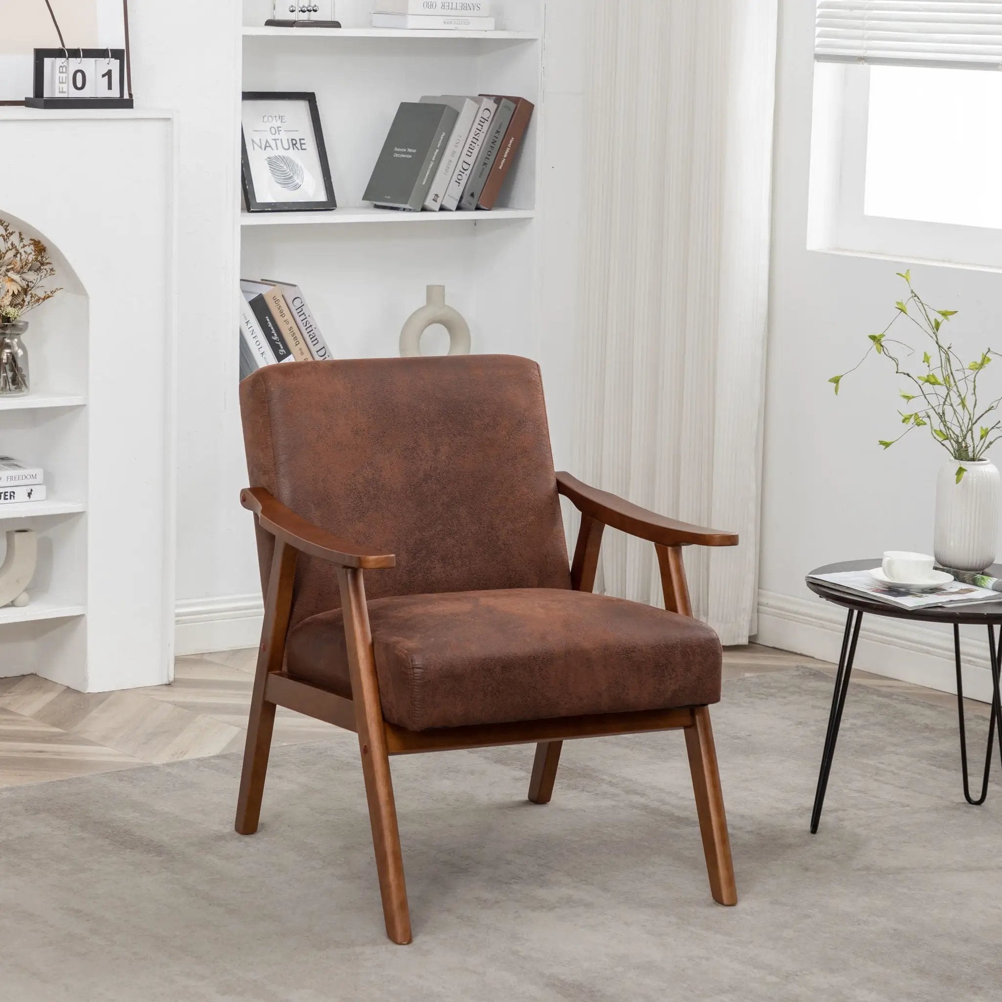 Accent Chair, Classic Mid Century Modern For Extra Seating by HouseOfZazla