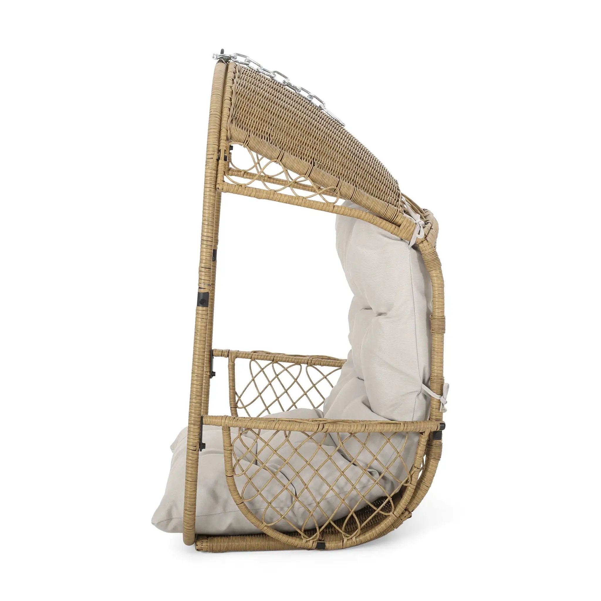 Malia Wicker Hanging Chair With Cushion by HouseOfZazla