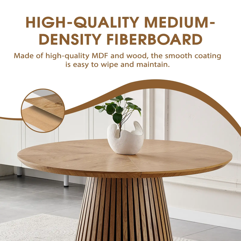 Wooden Dining Table - Modern Round Kitchen Design by HouseOfZazla
