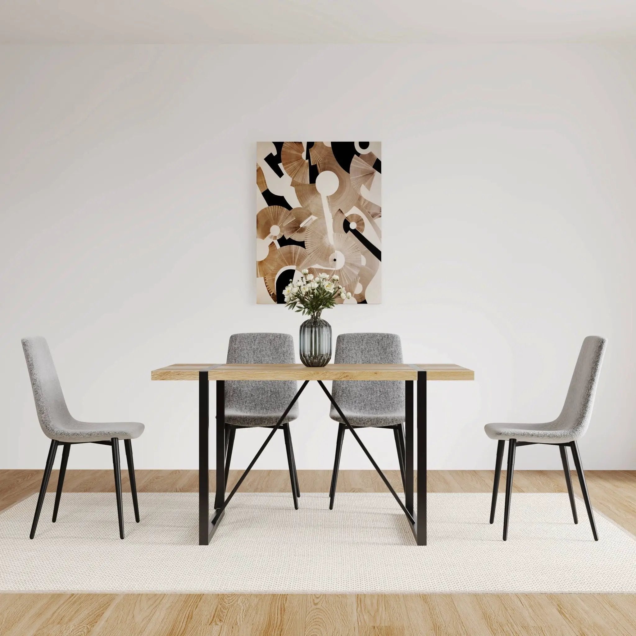 Modern Upholstered Dining Chairs With Cushion Seat And Sturdy Legs (Set of 4) by Unique Piece Furniture