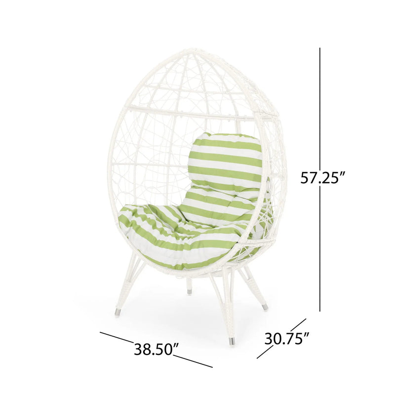 Cosmos - Round Hammered Iron Teardrop Chair by HouseOfZazla