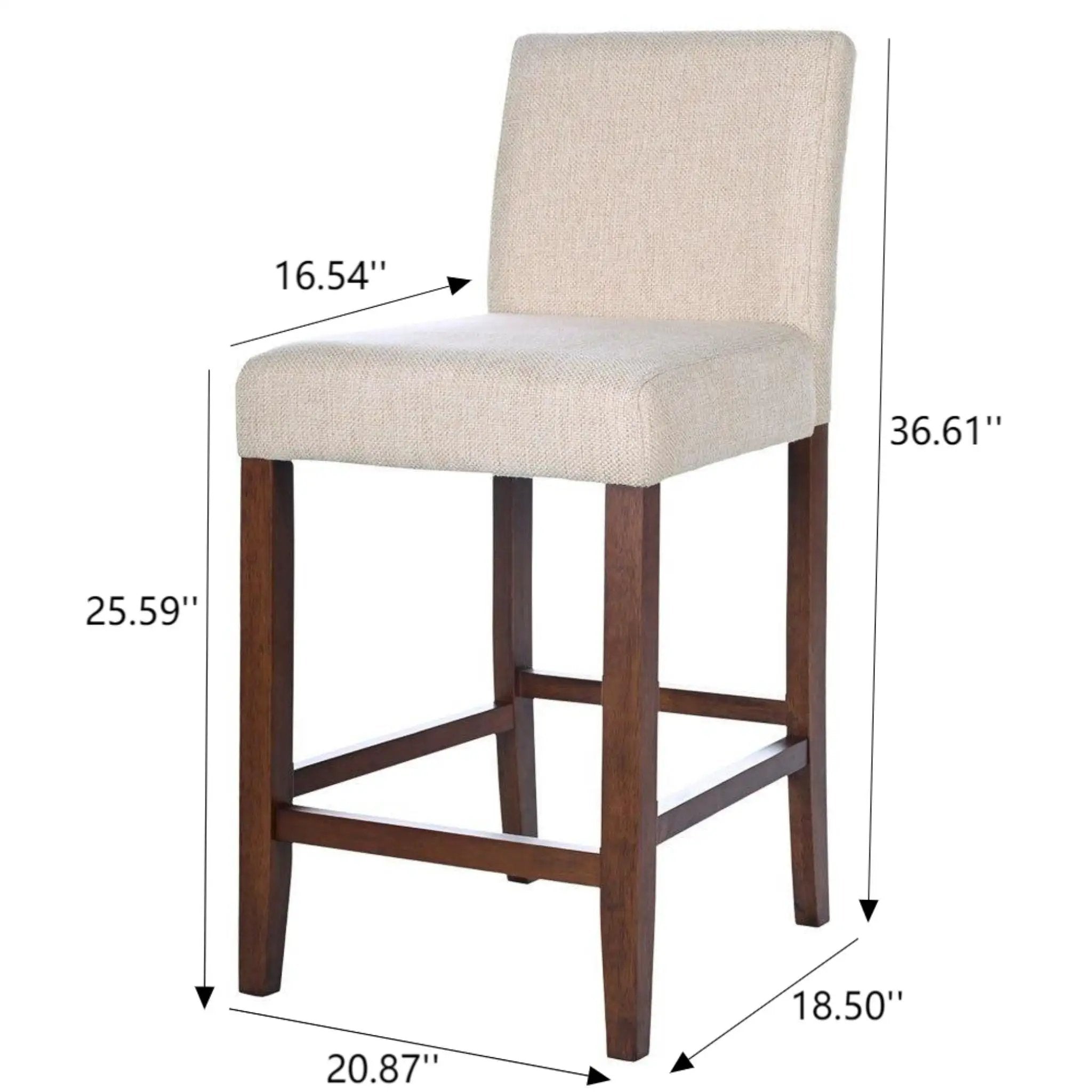 Dorian - Counter Chair (Set of 2) - Beige by HouseOfZazla