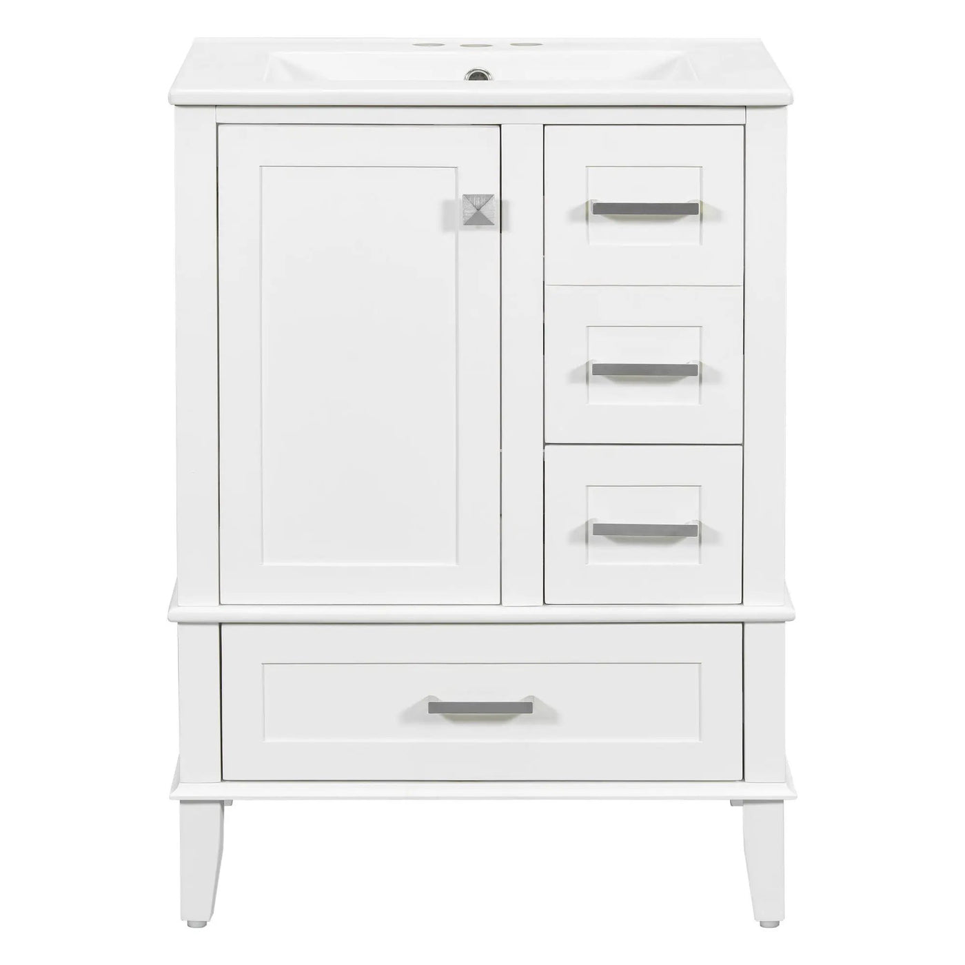 Bathroom Vanity, Modern Bathroom Cabinet With Sink Combo Set, Bathroom Storage Cabinet With A Soft Closing Door And 3 Drawers, Solid Wood Frame by Unique Piece Furniture