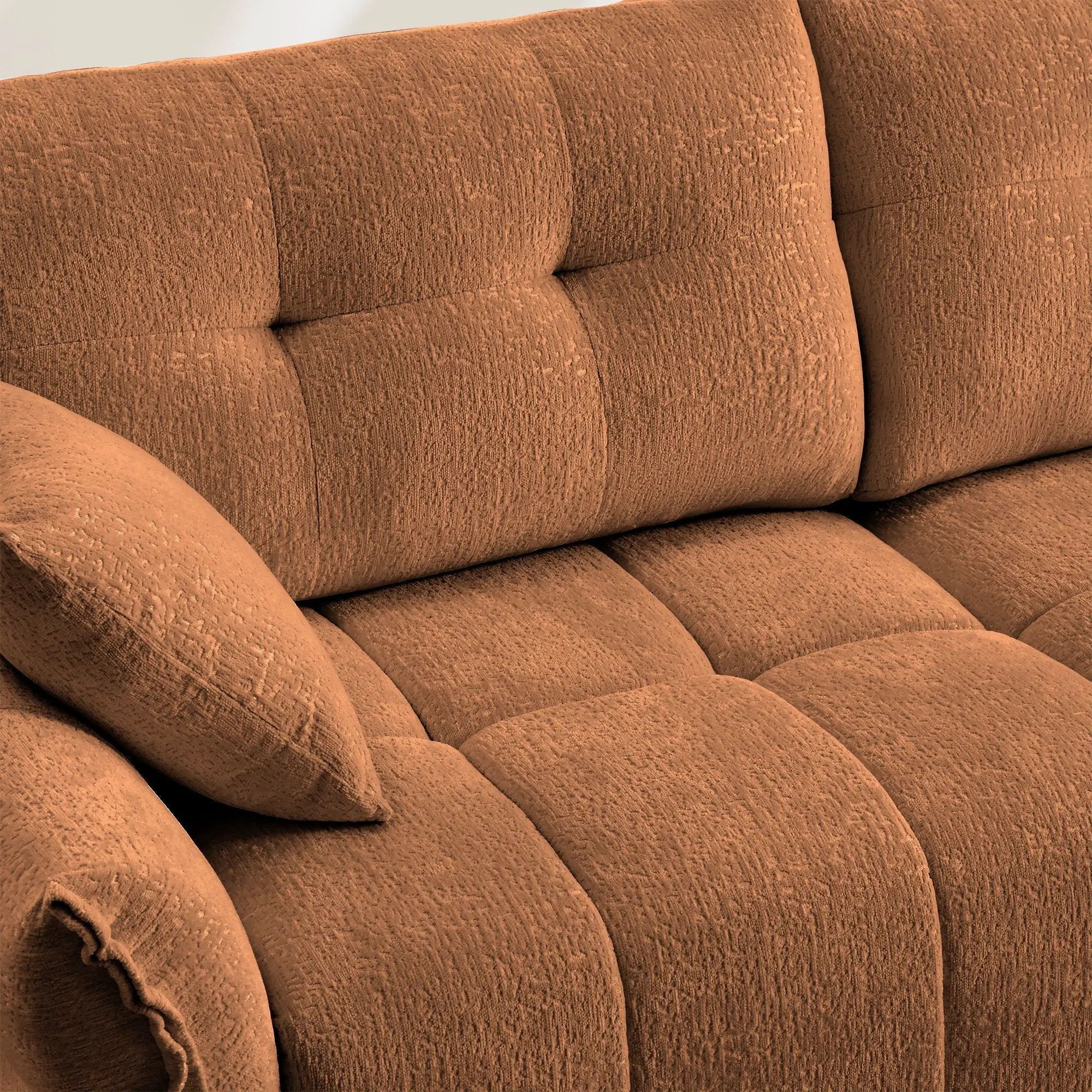 Sofa Set With Ottoman And Pillows, Textured, High Resilience Cushions by HouseOfZazla