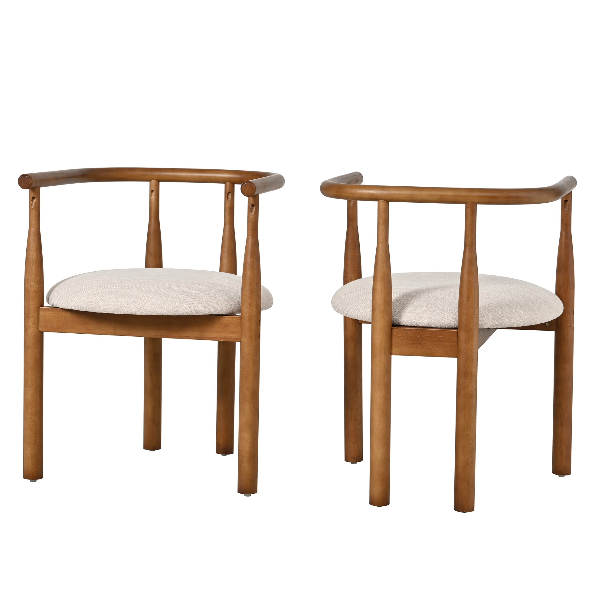 Modern Dining Chair Set of 2 with Solid Wood Legs by HouseOfZazla