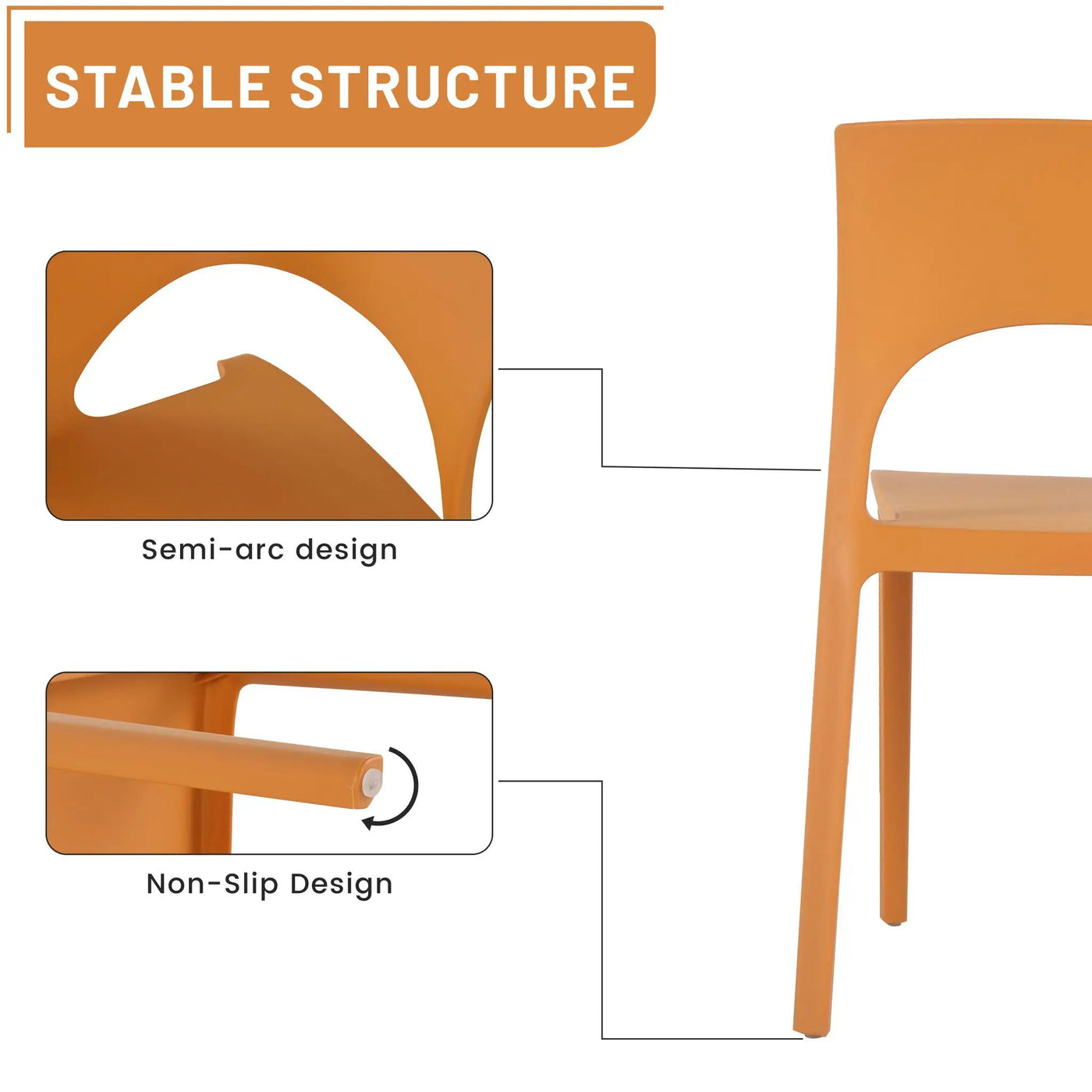 4 Piece Set Of Modern Designed Single Chairs With Folding Square Table by HouseOfZazla