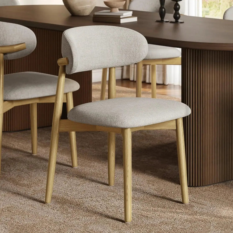 Set of 2 Solid Ash Wood Dining Chairs by HouseOfZazla