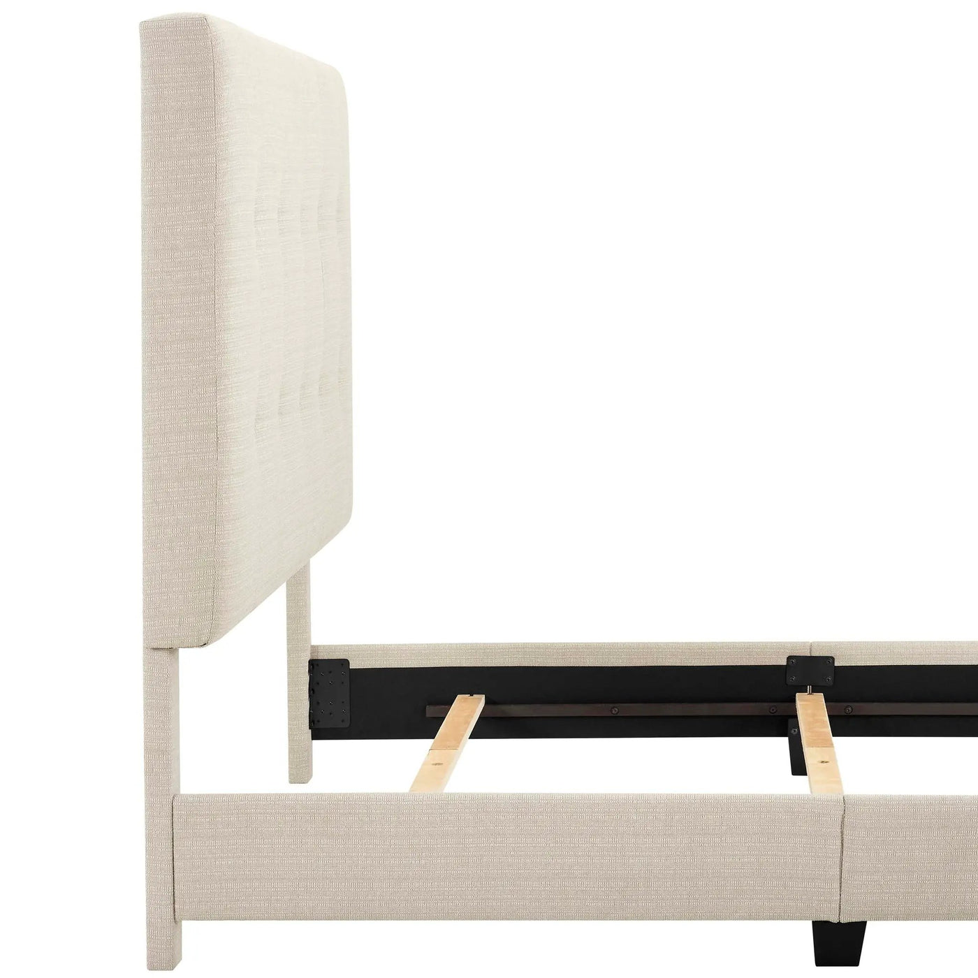 Tufted Upholstered Headboard Platform Bed by HouseOfZazla