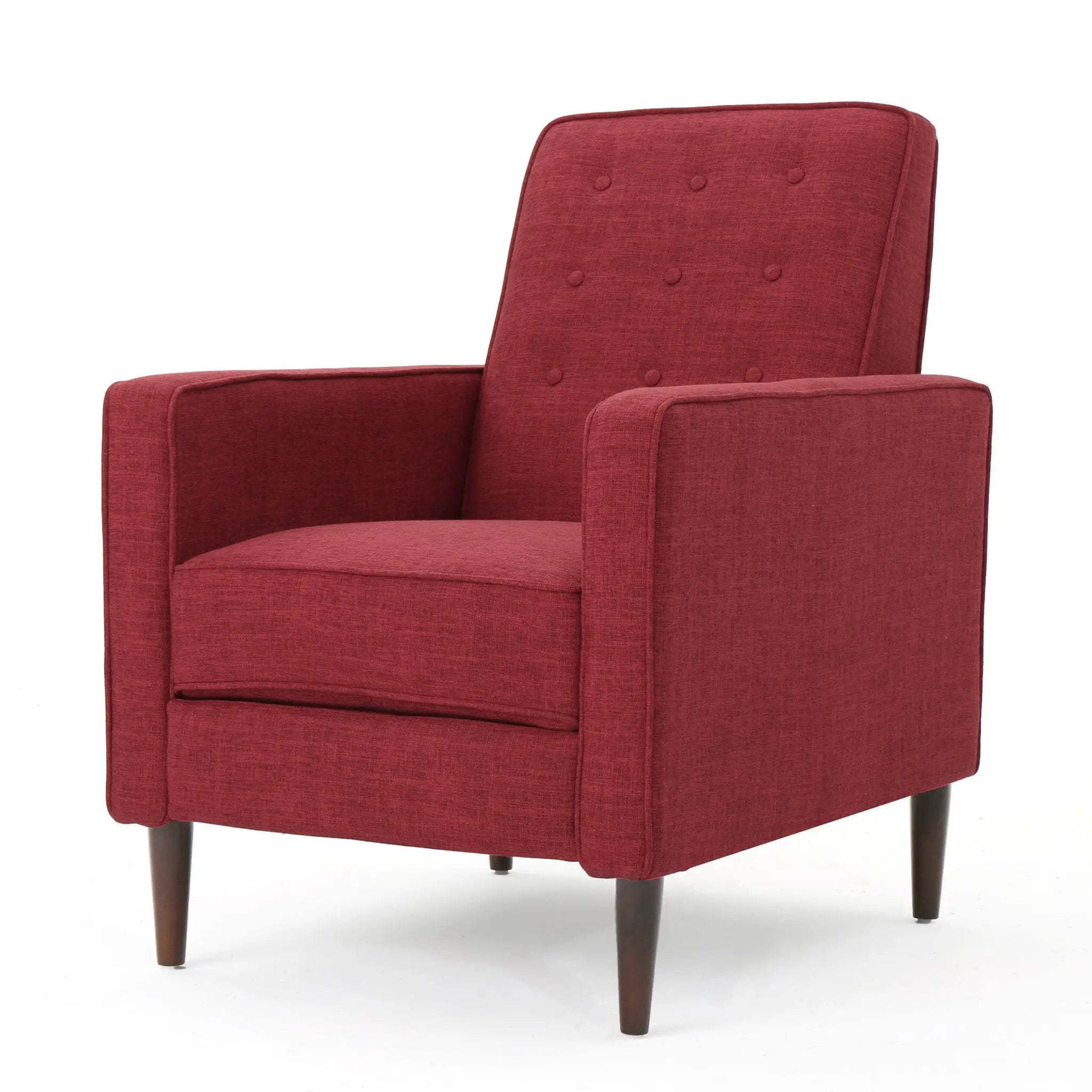 Mid-Century Modern Recliner With Button Tufted Waffle Stitch by HouseOfZazla