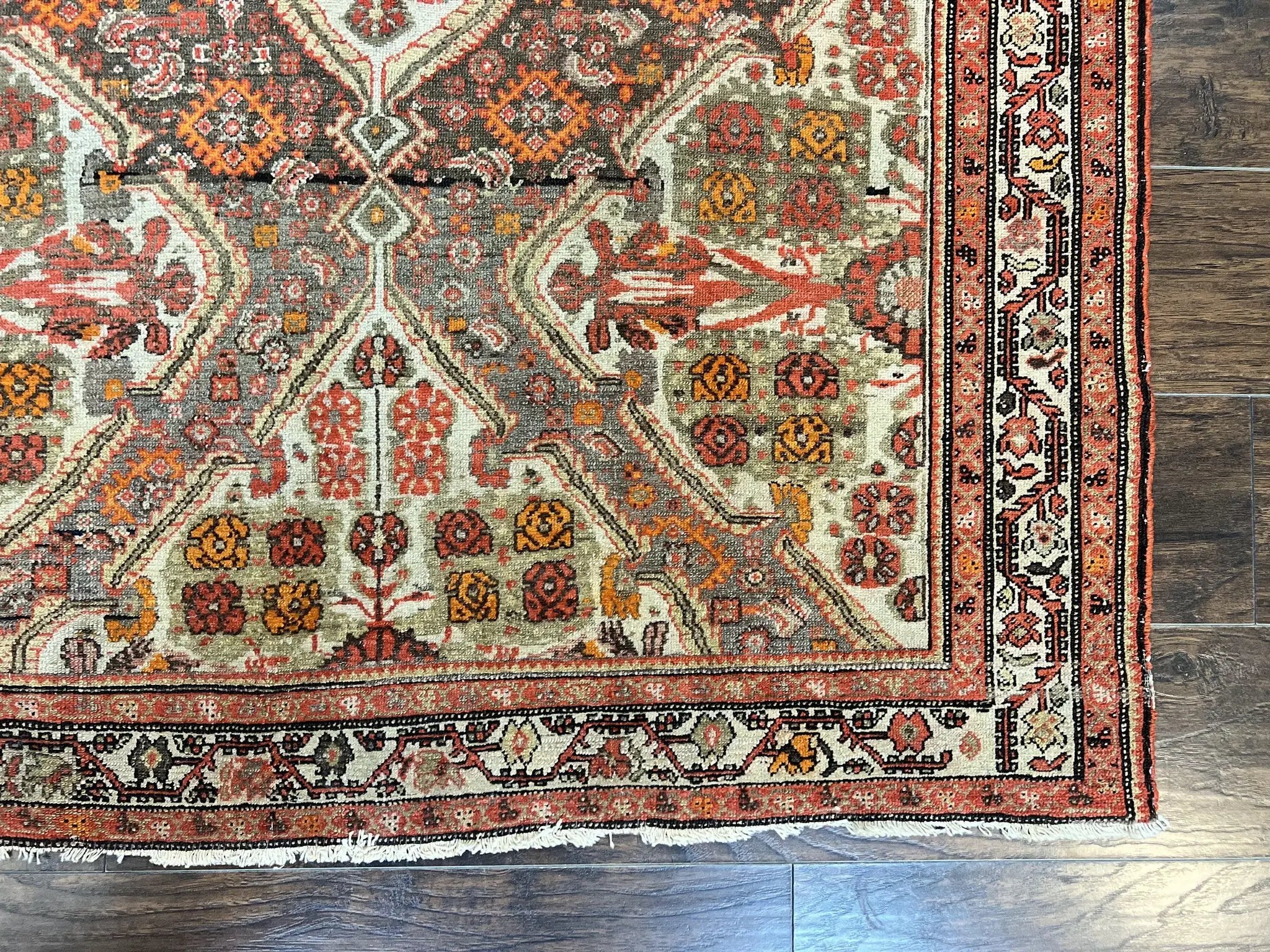 Wonderful Antique Persian Malayer Rug 4x6, Wool Hand Knotted Authentic Oriental Carpet, Very Fine by Jewel Rugs