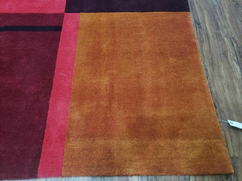 8' X 10' Tibetan Nepal Art Deco Hand Knotted Wool Rug Modern Contemporary Nice by Jewel Rugs