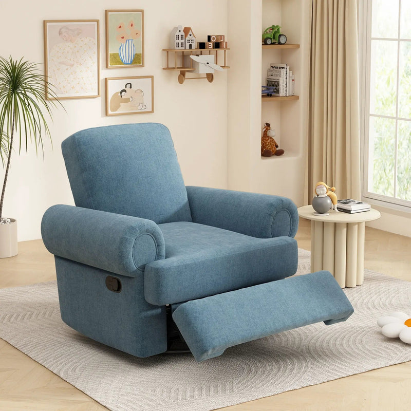 Manual Swivel Recliner Rocker Chair With Adjustable Backrest by HouseOfZazla