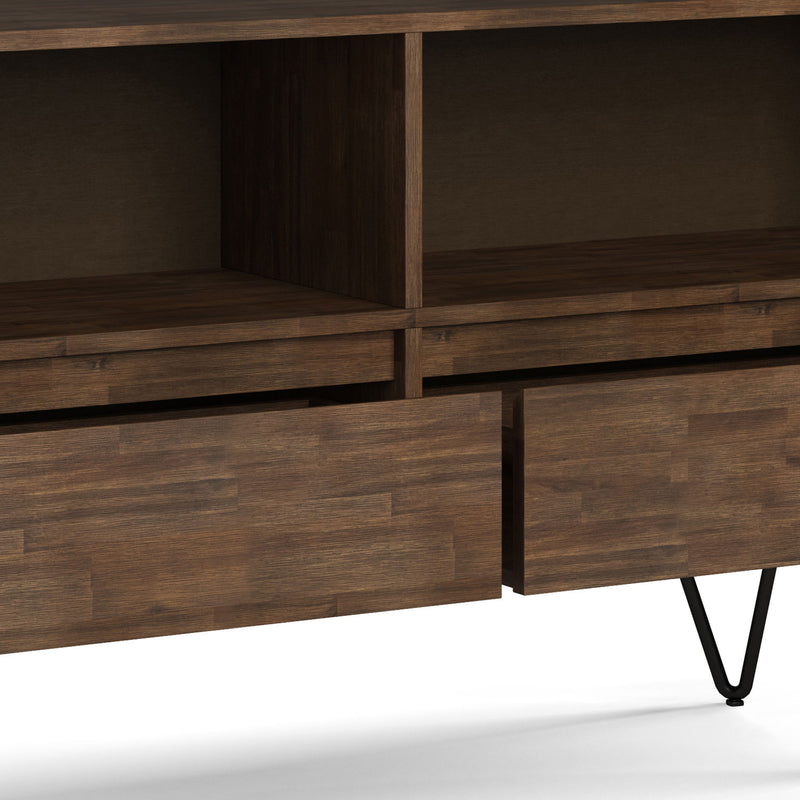 Chase - Low Bookcase - Rustic Natural Aged Brown by HouseOfZazla