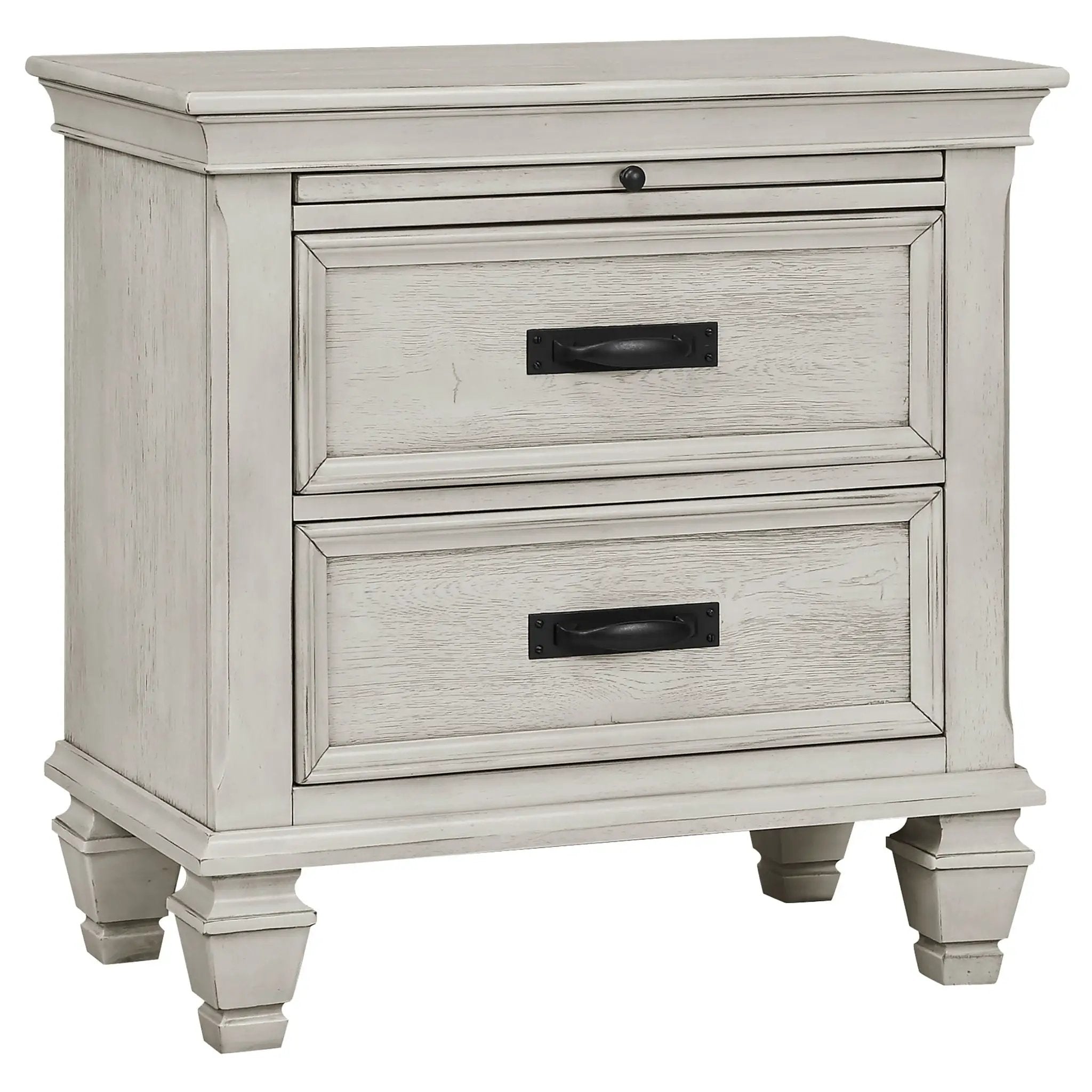 Franco 5-piece Eastern King Bedroom Set Distressed White by Unique Piece Furniture