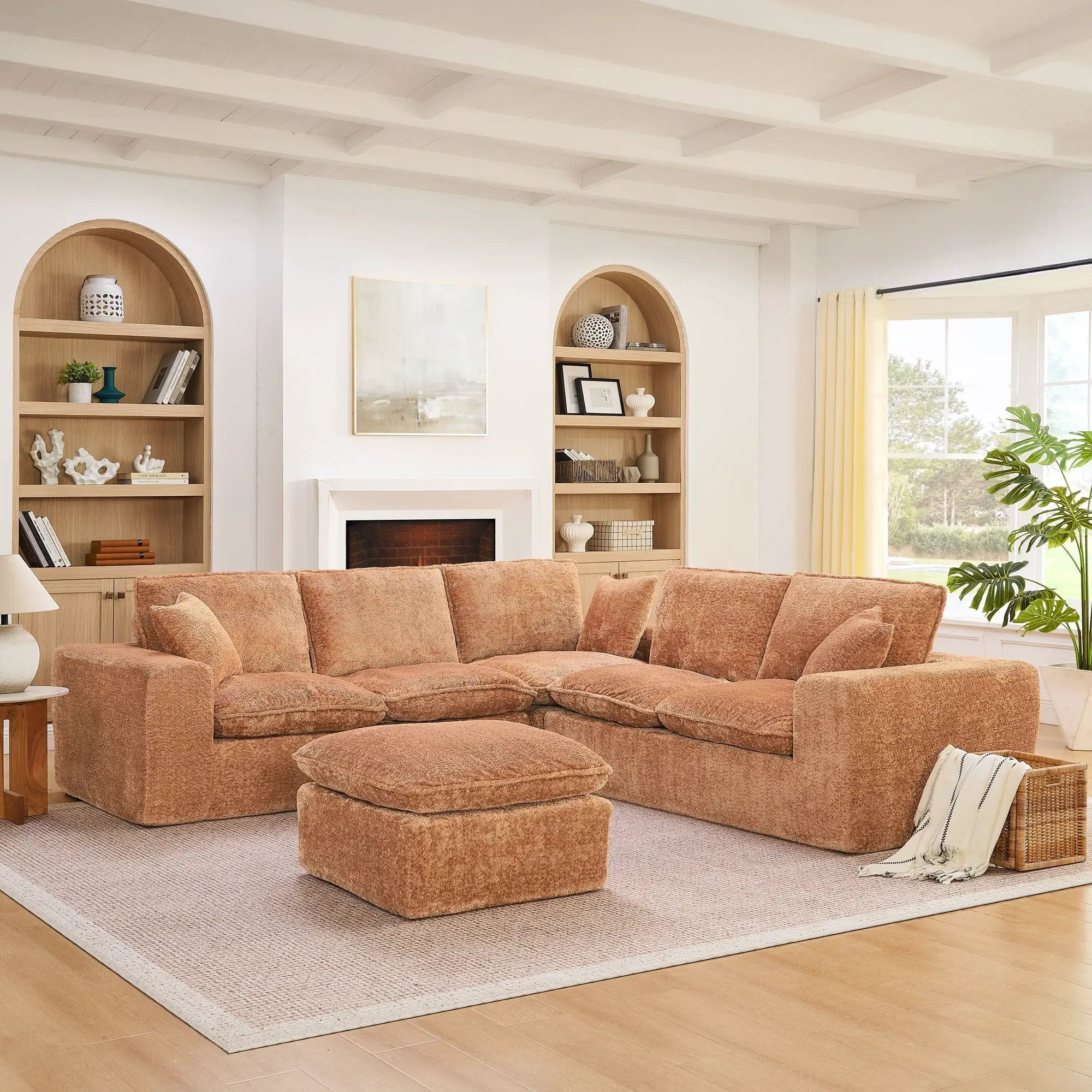 Sectional Sofa With Moveable Ottoman by Unique Piece Furniture