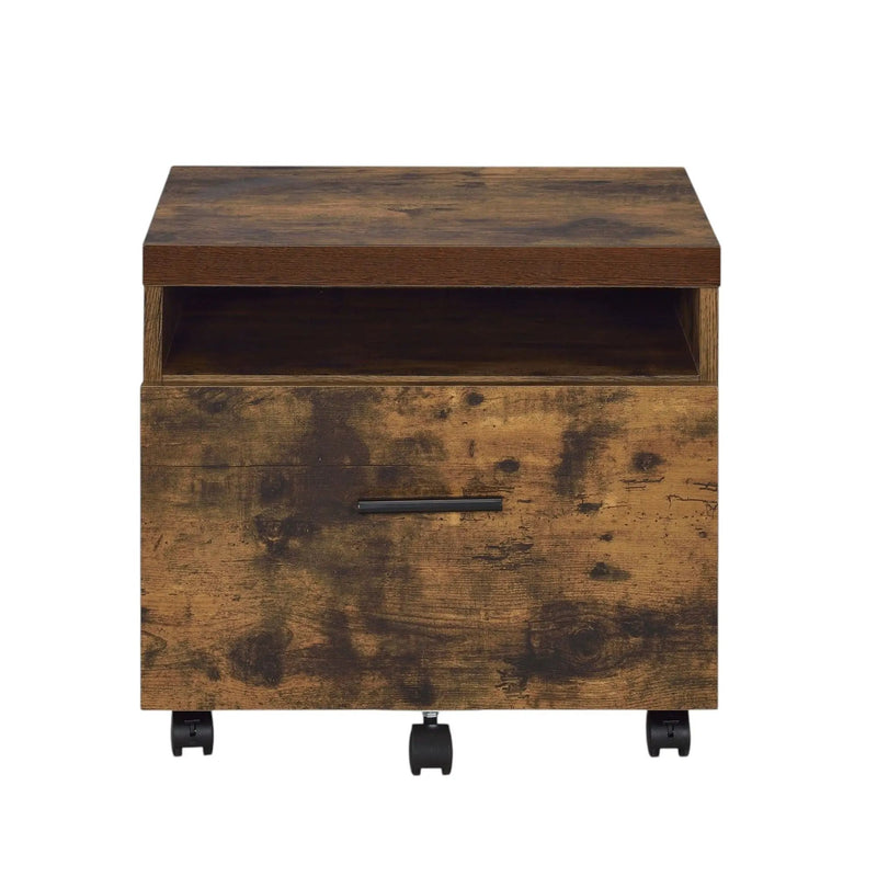 Bob - File Cabinet - Weathered Oak / Black by Unique Piece Furniture