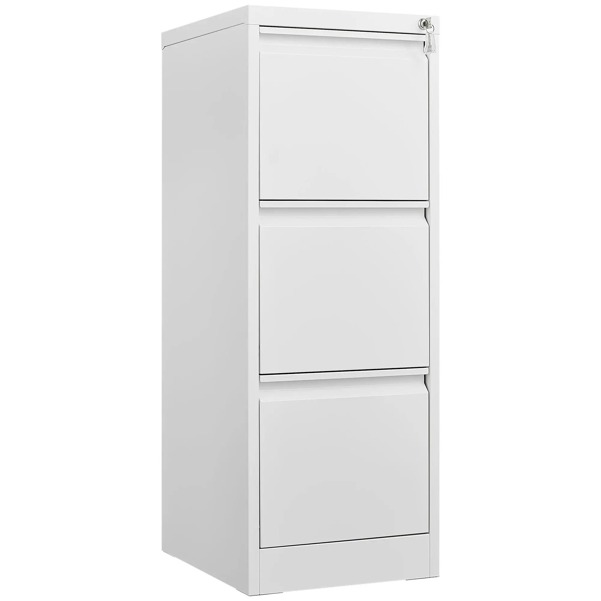 Durable Metal 3 Drawer File Cabinet With Lock For Office Storage by Unique Piece Furniture