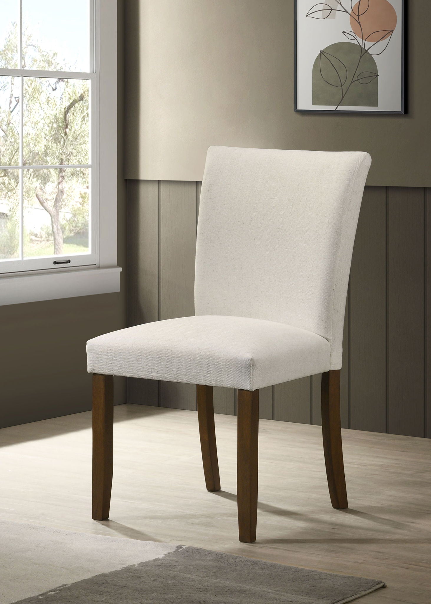 Paxton Upholstered Dining Side Chair Beige (Set of 2) by Unique Piece Furniture