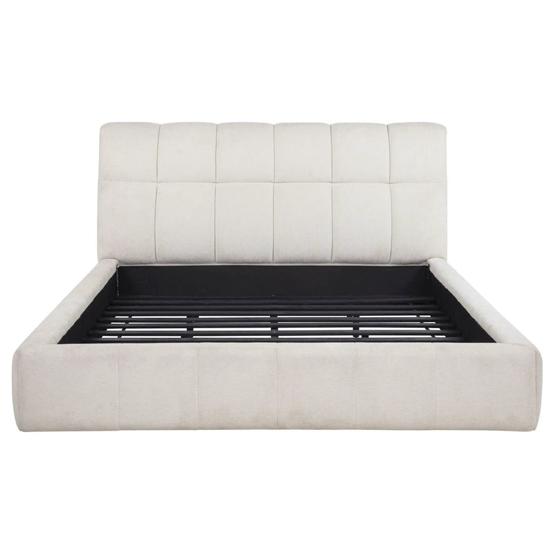Nollet 48-inch Upholstered California King Platform Bed Cream by Unique Piece Furniture