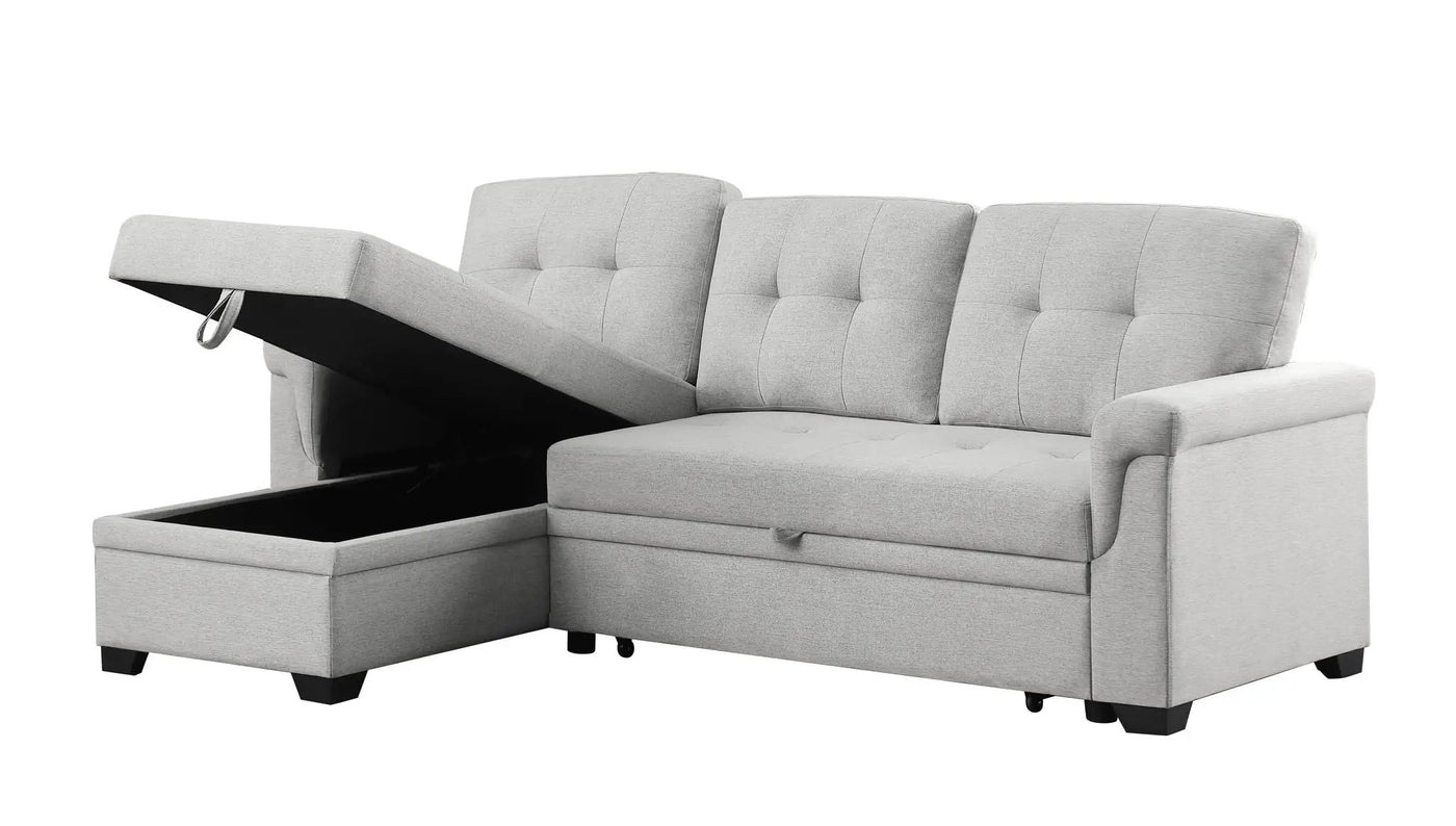 Destiny - Reversible Sleeper Sectional Sofa With Storage Chaise by Unique Piece Furniture