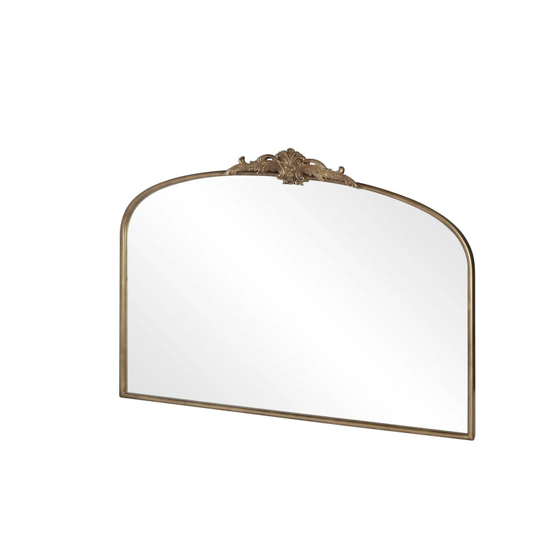Vintage Arched Gold Mirror: 40'x30' Antique Brass Frame by HouseOfZazla