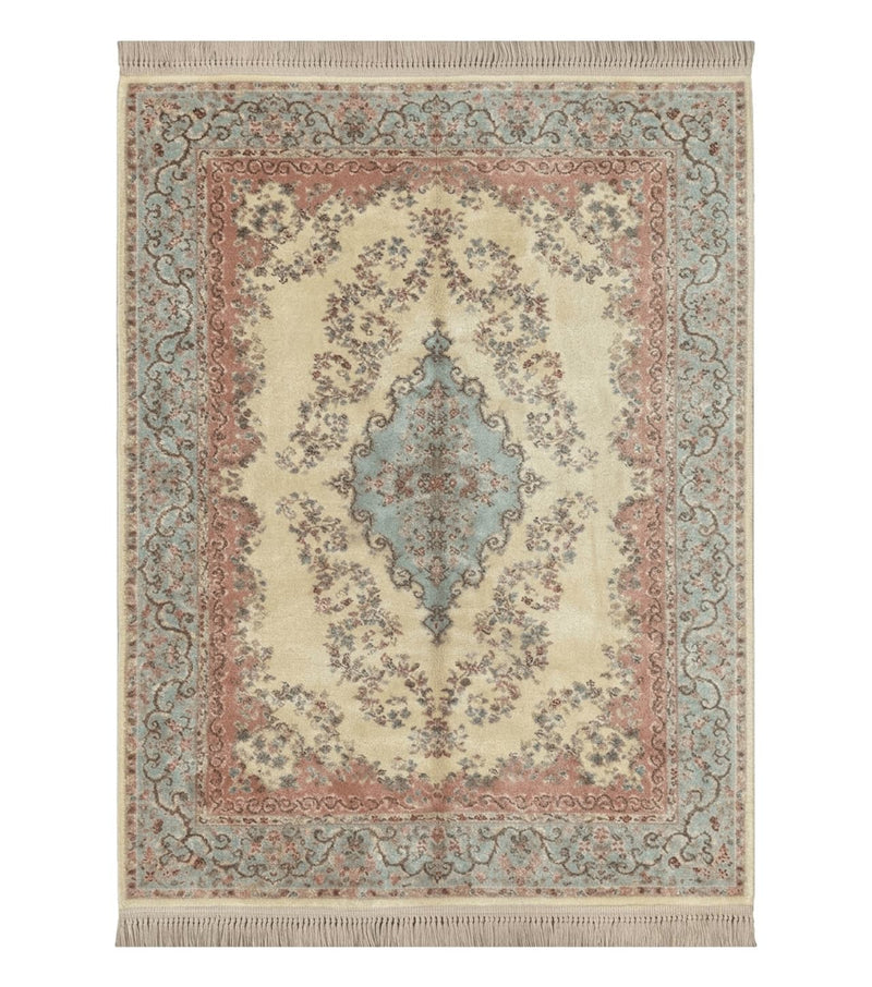 Karastan Rug 4x6, Pastel Ivory Kirman Rug #784, Wool Karastan Carpet, Original 700 Series, Vintage Karastan Area Rug, Discontinued by Jewel Rugs