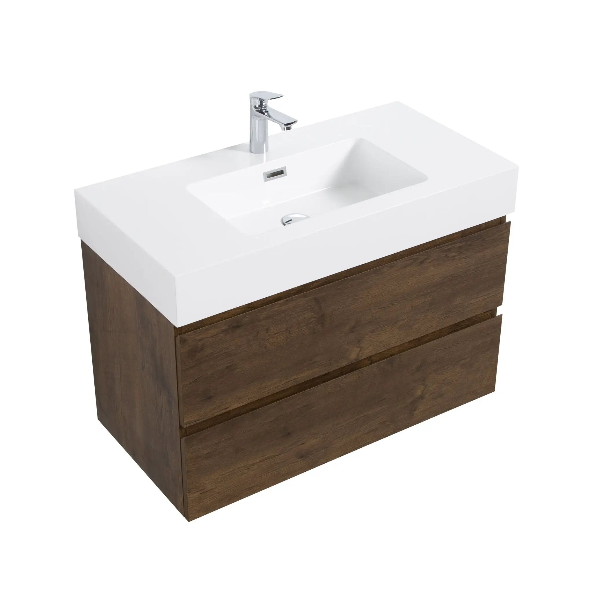 Alice - Bathroom Vanity Wall Mounted With Sink, Large Storage by Unique Piece Furniture