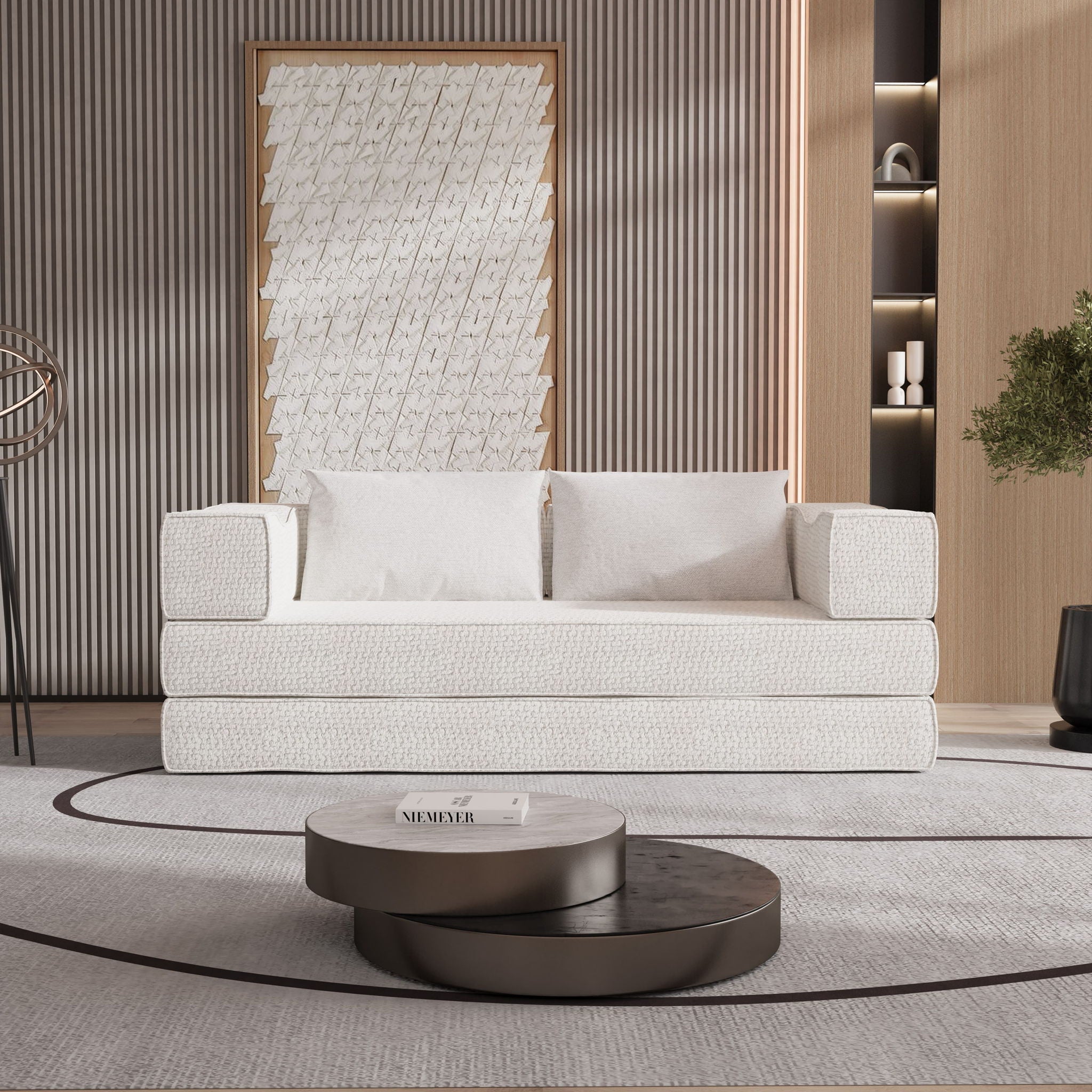 3 Seat Folding Floor Couch & King Size Bed Mattress by HouseOfZazla