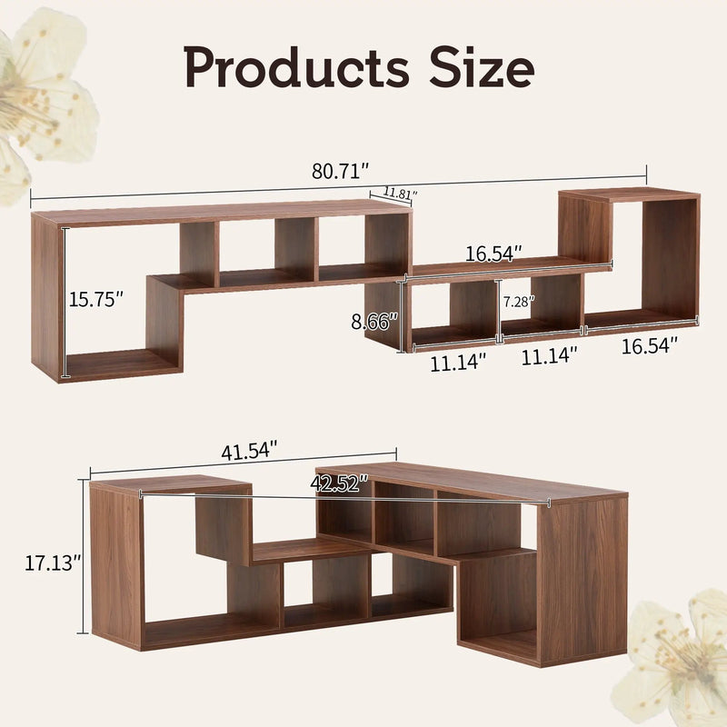Minimalist Cube TV Stand With Adjustable Open Storage Shelves by HouseOfZazla