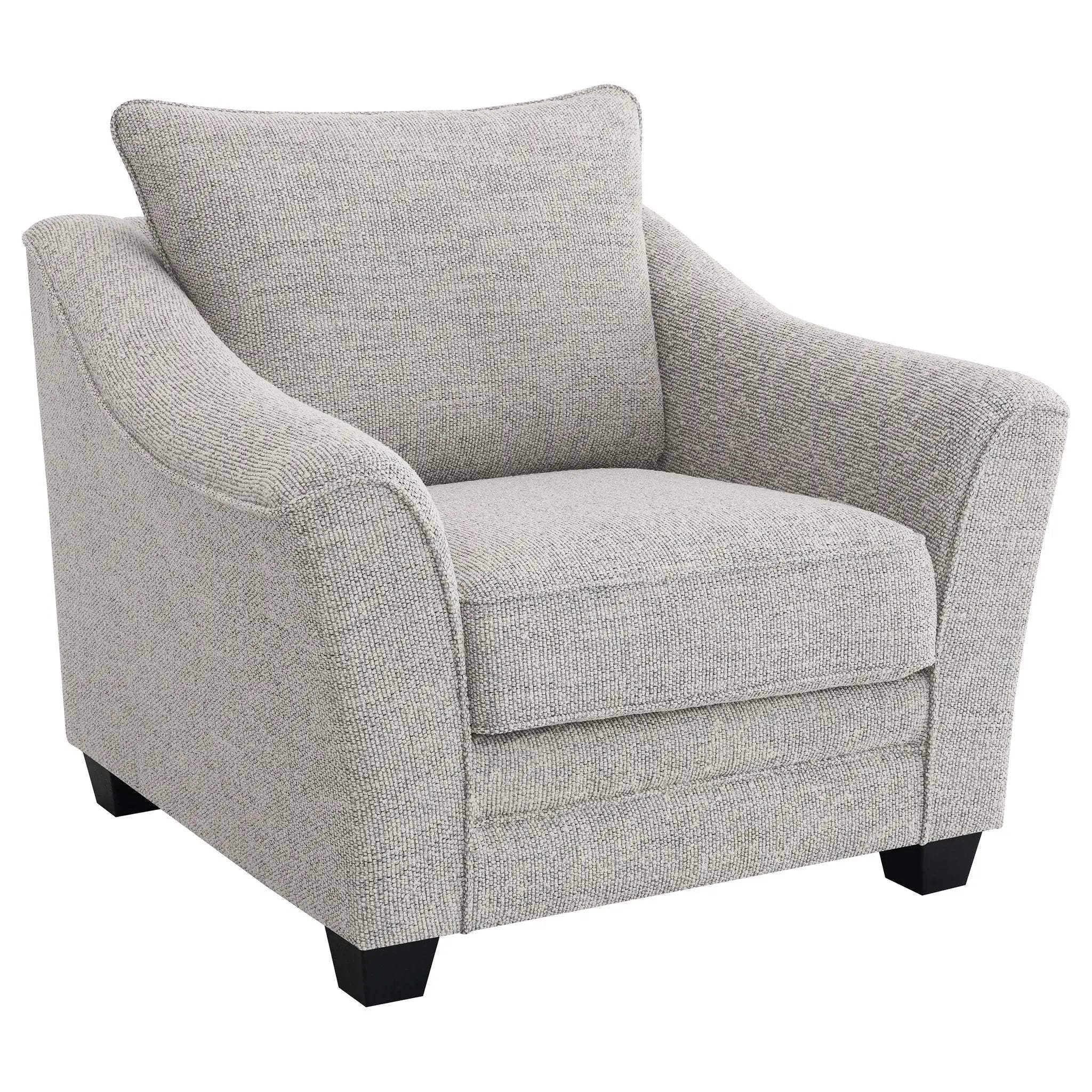 Tomkins Boucle Upholstered Chair Light Grey by Unique Piece Furniture