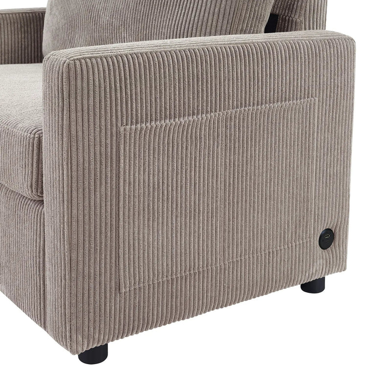 Sleeper Sofa With Foldable Mattress, USB Ports, Side Table & Storage Pocket by HouseOfZazla