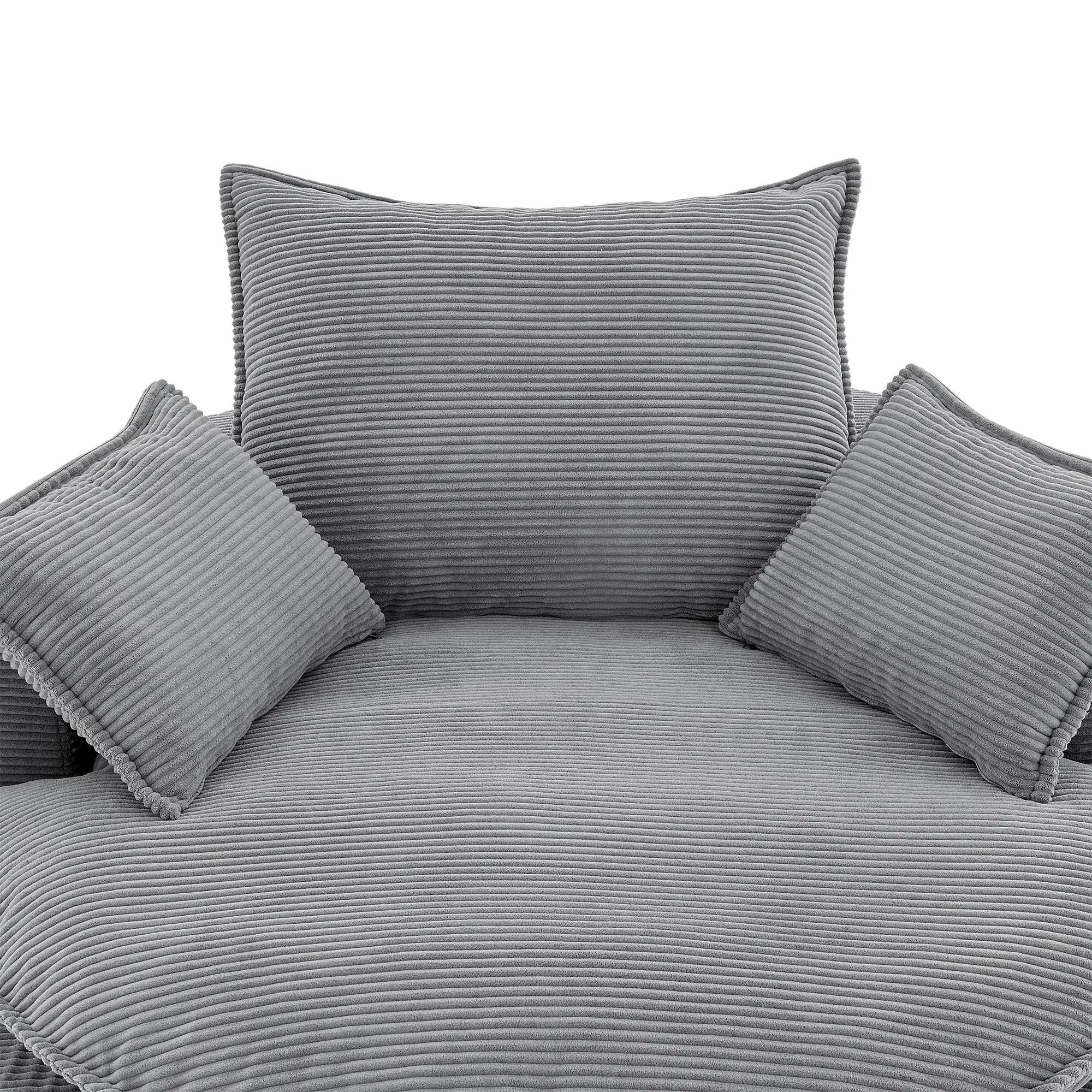 360° Swivel Accent Barrel Chair With Dual Layer Cushion And 3 Removable Pillows by HouseOfZazla