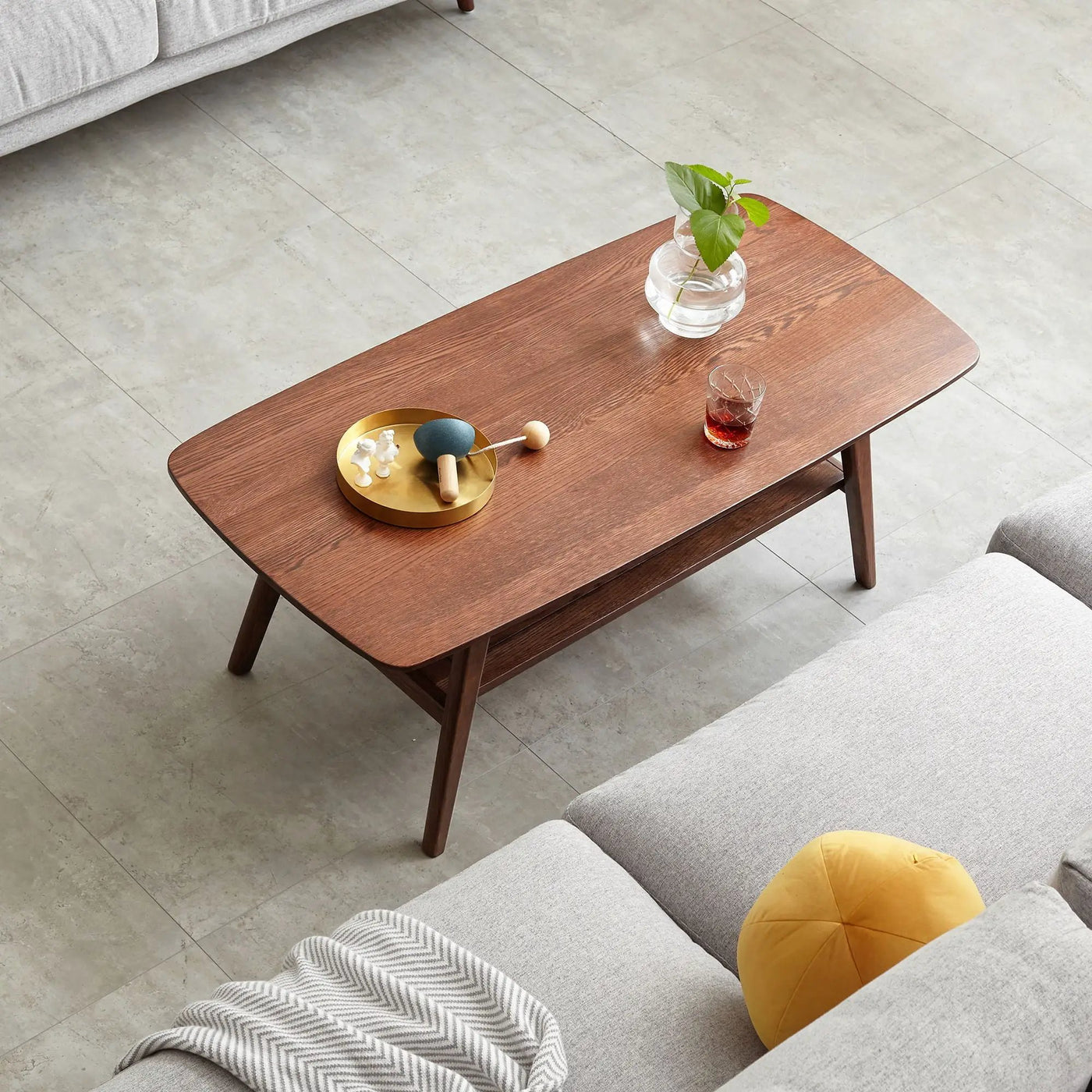 Low Coffee Table With Storage Shelf by HouseOfZazla