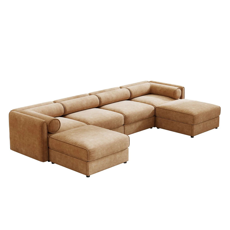 Contemporary Elegant Sofa With Storage And Ottoman by HouseOfZazla