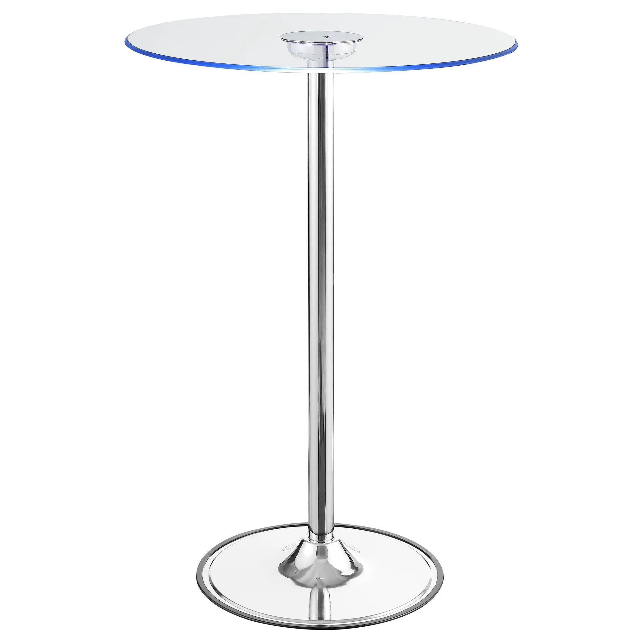 Indra - LED Bistro Table - Chrome by HouseOfZazla