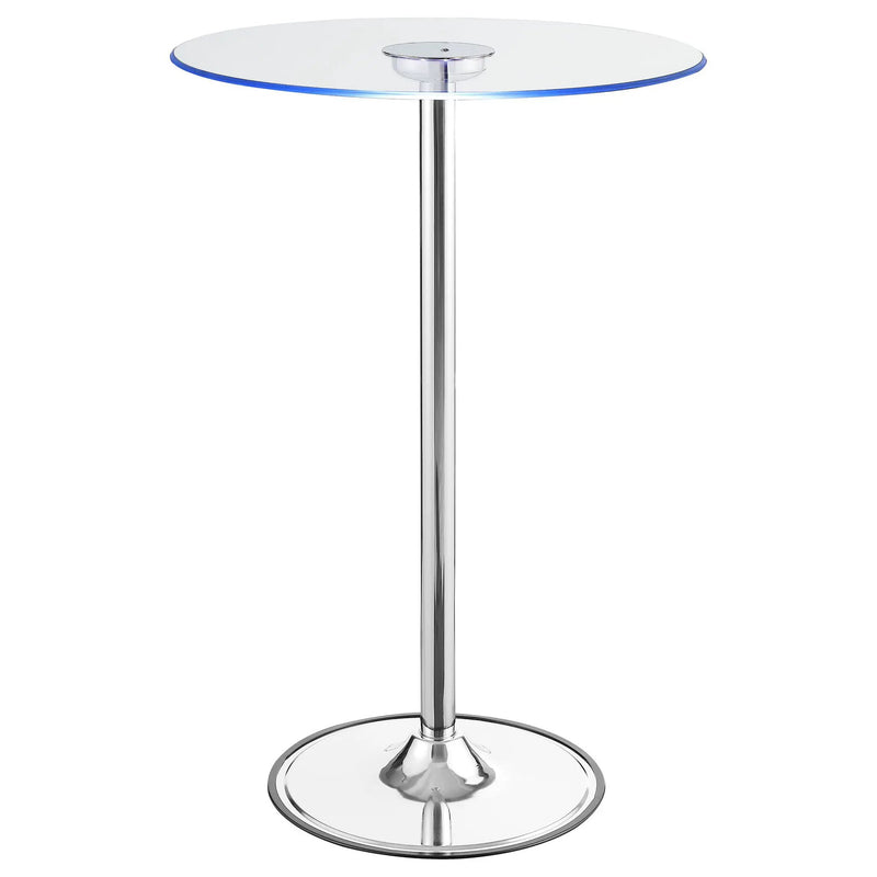Indra - LED Bistro Table - Chrome by HouseOfZazla