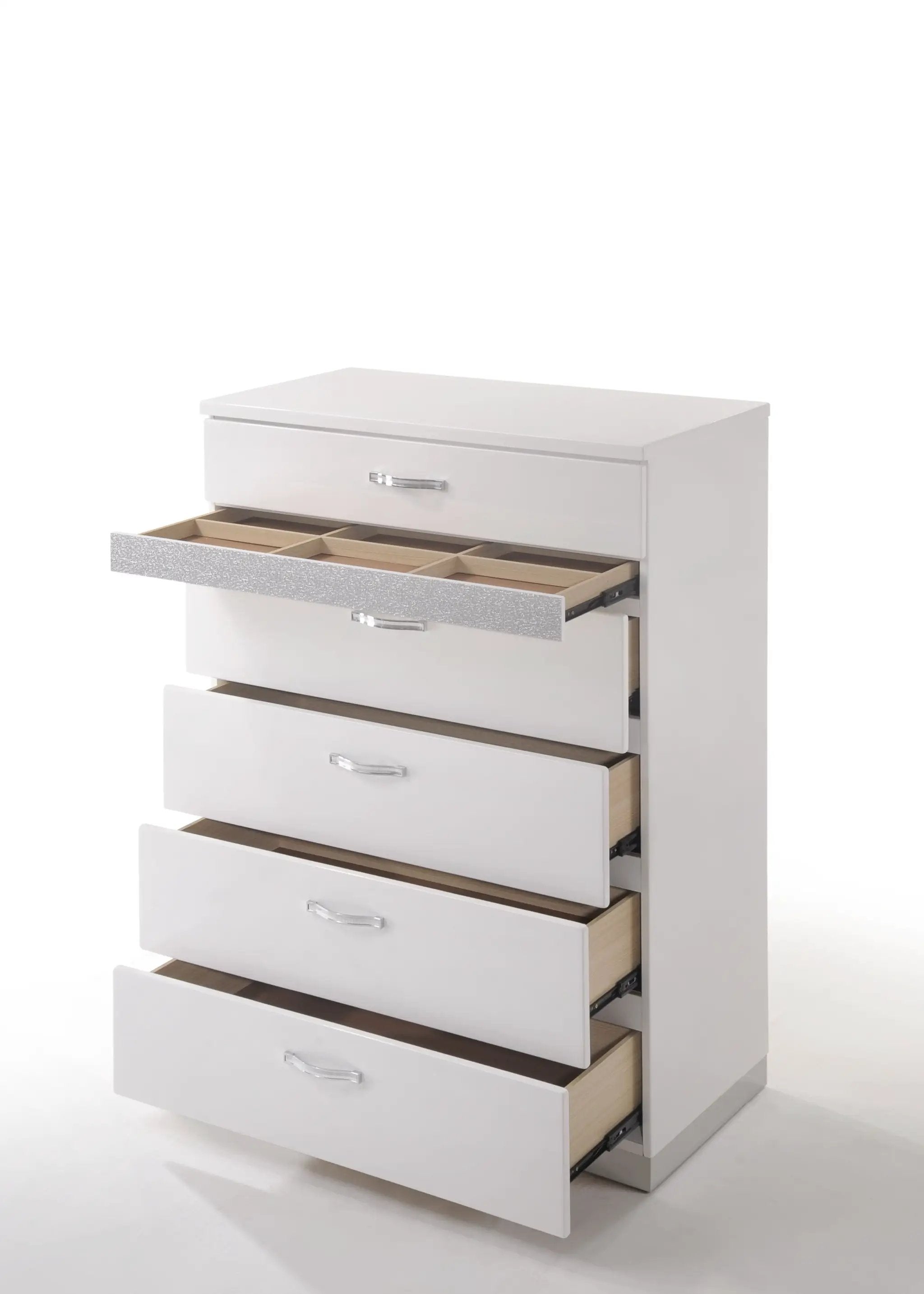 Naima II - High Gloss Chest - White by Unique Piece Furniture