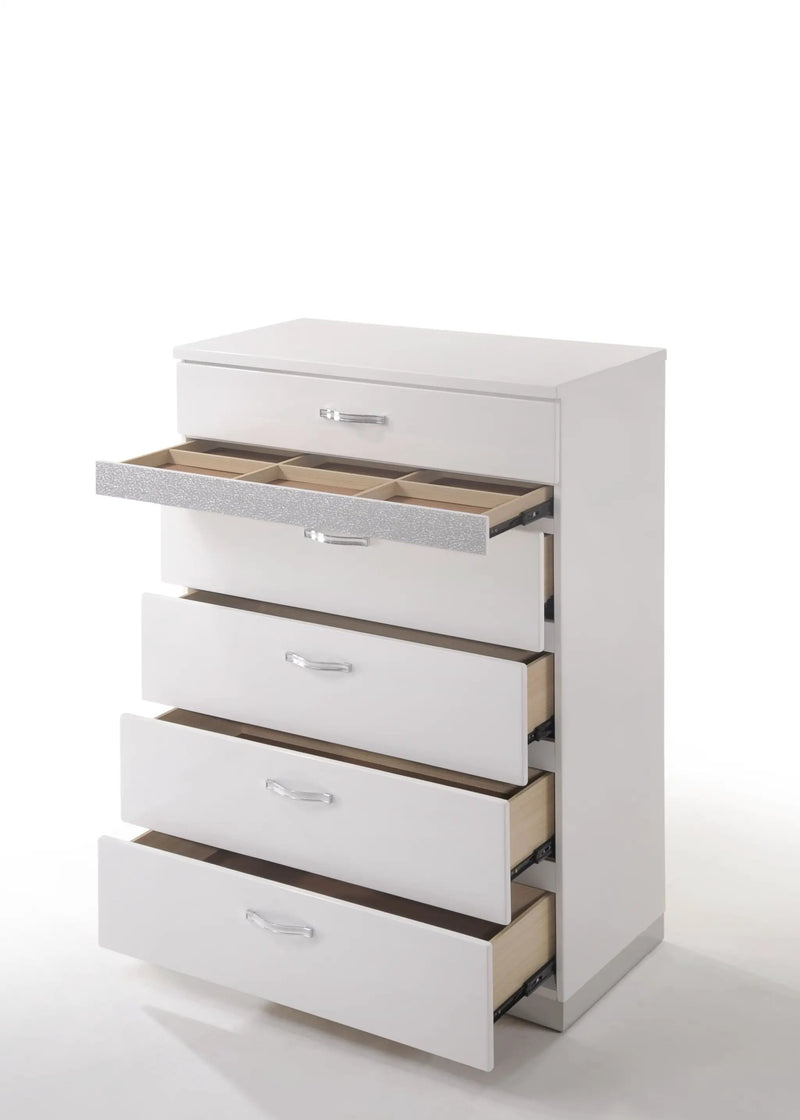 Naima II - High Gloss Chest - White by Unique Piece Furniture